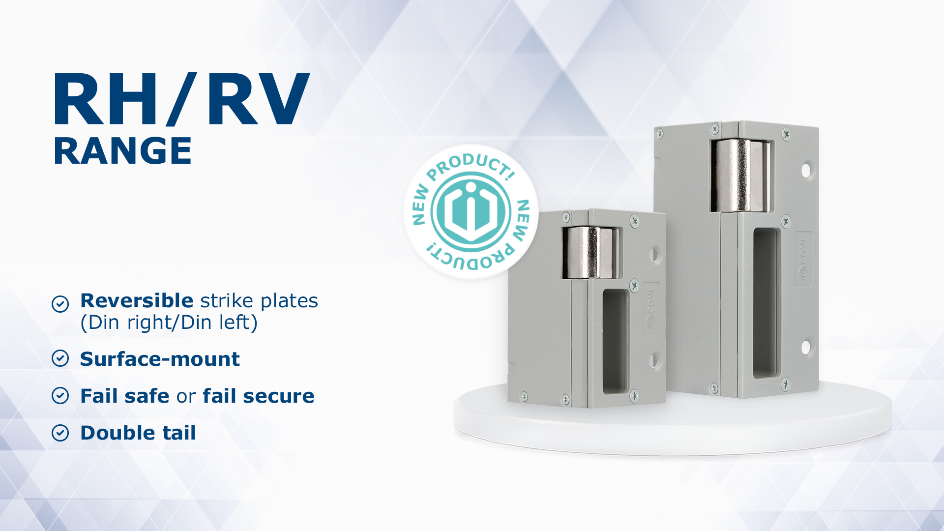 horizontal and vertical reversible strikes by CDVI